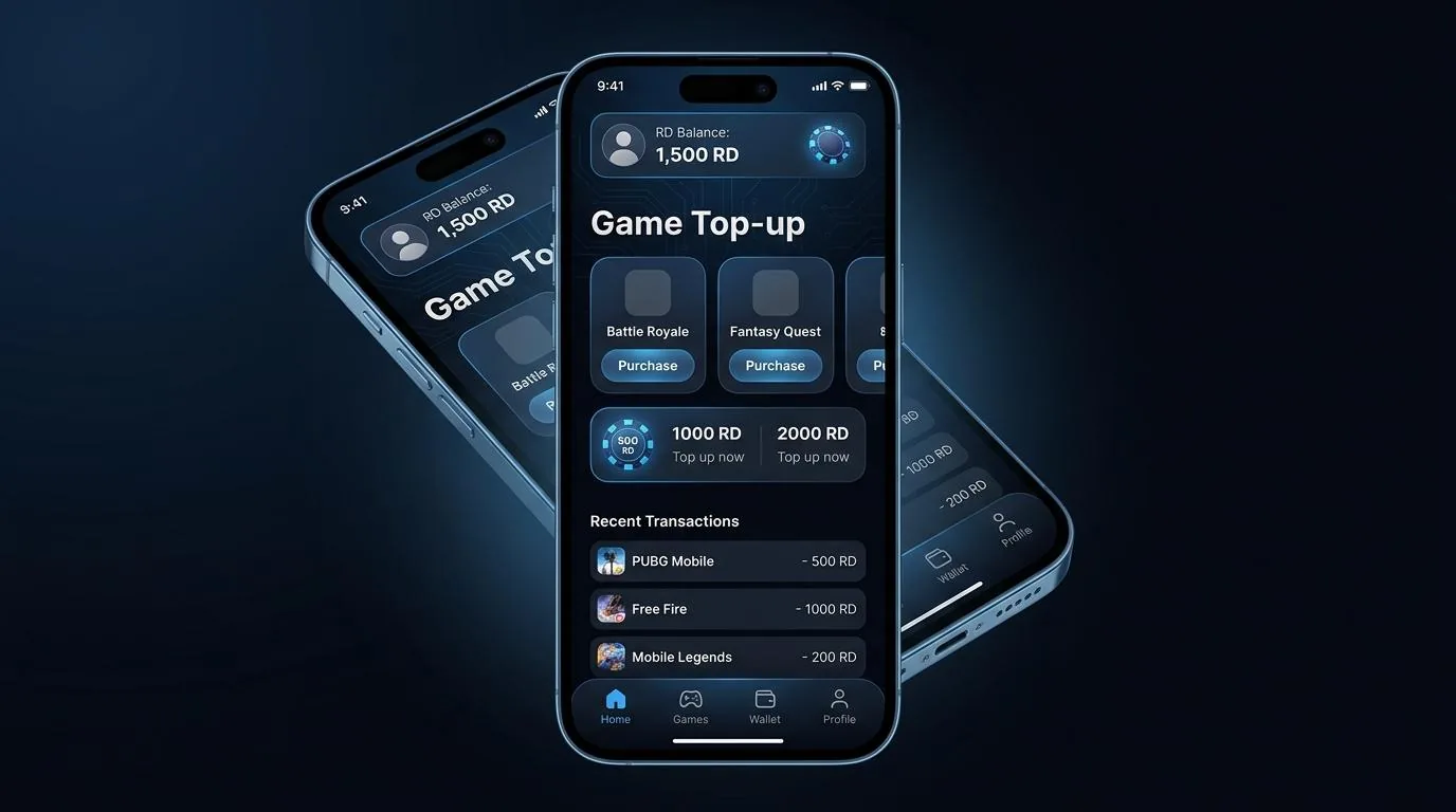 Interface top up game royal dream di Domino RD Store Hub